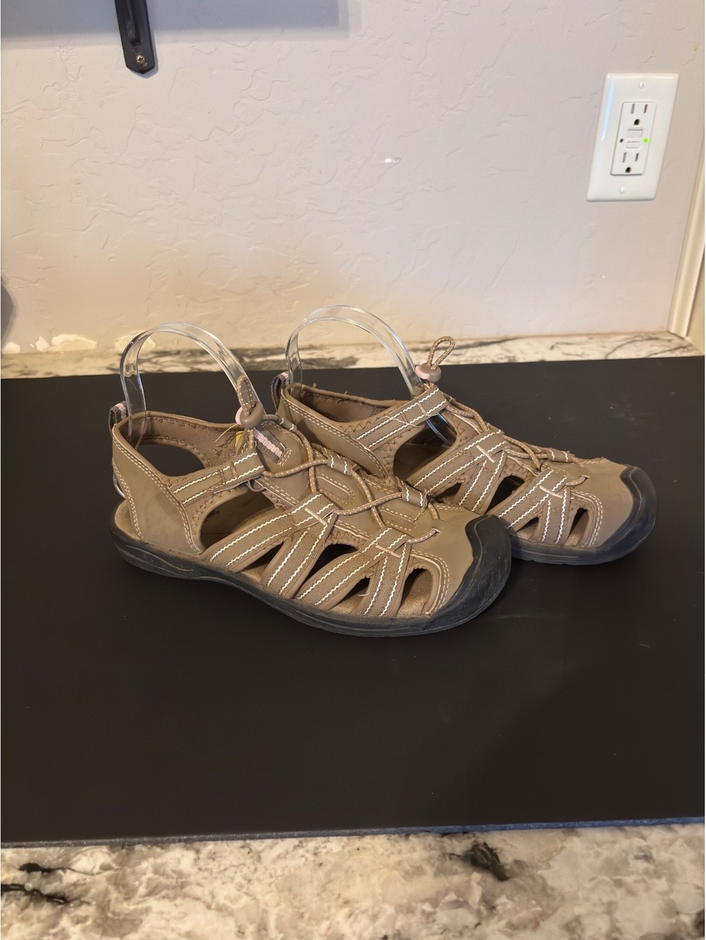 Alpine Women's Brown Outdoor Sandals with Adjustable Straps and Rubber Soles